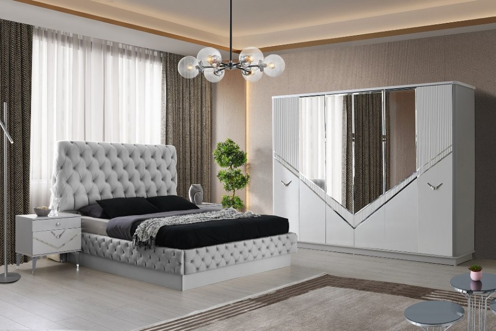 Albatros Yatak Odası Takımı Modern 6 Kapaklı Yatak Odası Mobilya