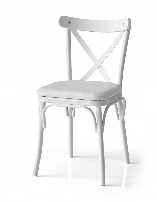 Bahar Sandalye Metal - Beyaz