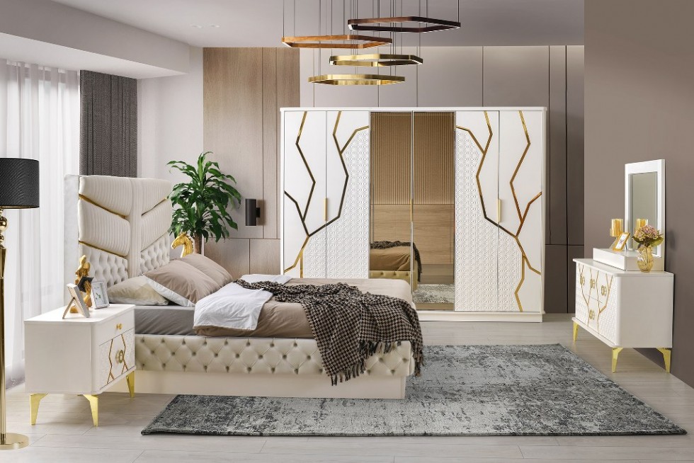 Nevada Yatak Odası Takımı 6 Kapaklı Modern Yatak Odası Mobilya