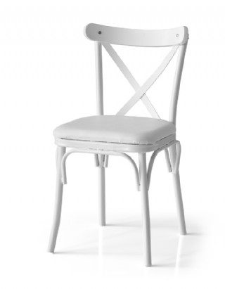 Bahar Sandalye Metal - Beyaz
